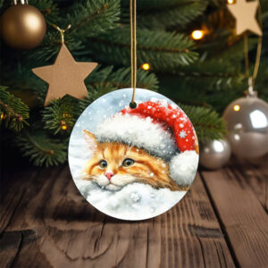 Tabby Cat Orange Holiday Ornament Tabby Cat Orange Holiday Ornament