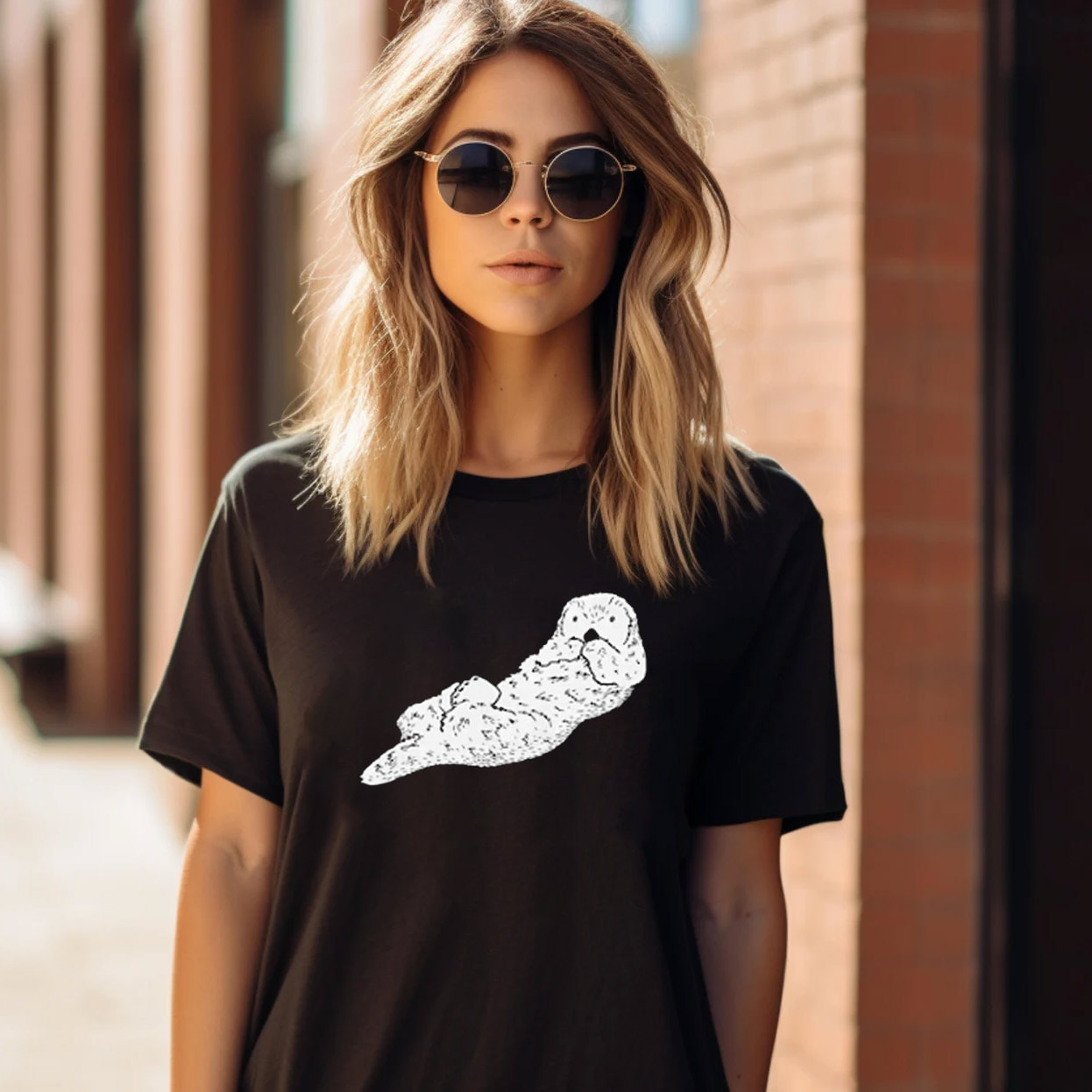 Free-Floating Sea Otter, Cute Chubby Otter Shirt Free-Floating Sea Otter, Cute Chubby Otter Shirt