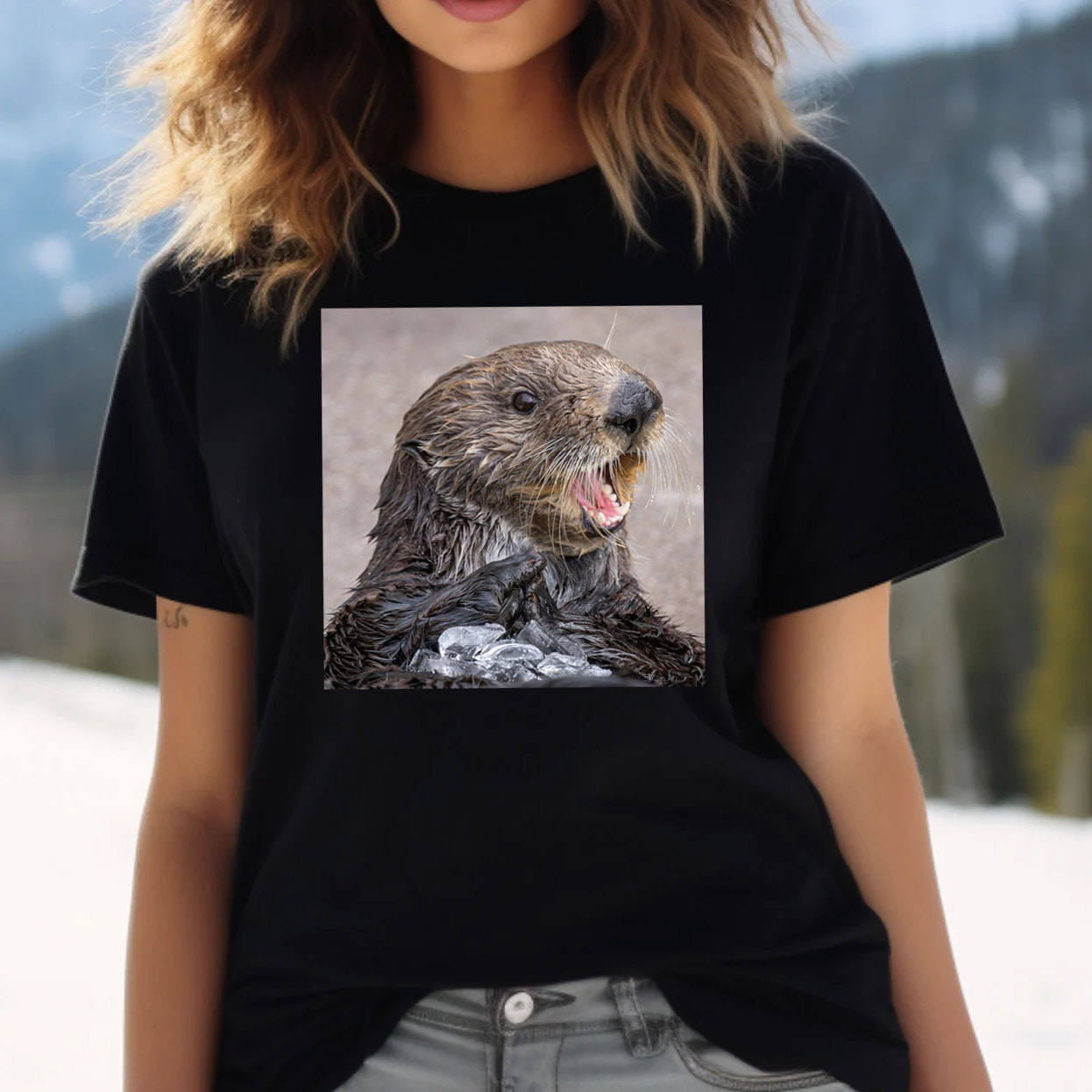Otter Said Give Me Fish I love Fish Tee Otter Said Give Me Fish I love Fish Tee