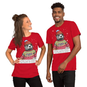 Steve Christmas, Sea Oters Celebrate Christmas Shirt 2 PersonalizedShirts.net