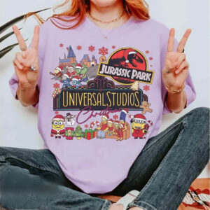 Universal Studios Juasic Park Christmas Party Comfort Colors Tee PersonalizedShirts.net