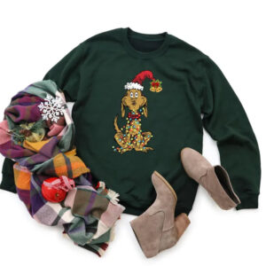 Whimsical Christmas Tree With Dog Max Shirt PersonalizedShirts.net