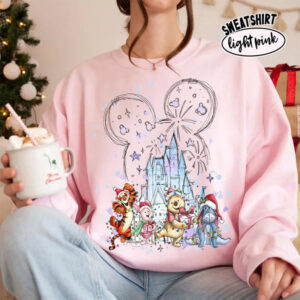 Winnie The Pooh Christmas, Disneyland Family Trip Comfort Colors Tee PersonalizedShirts.net