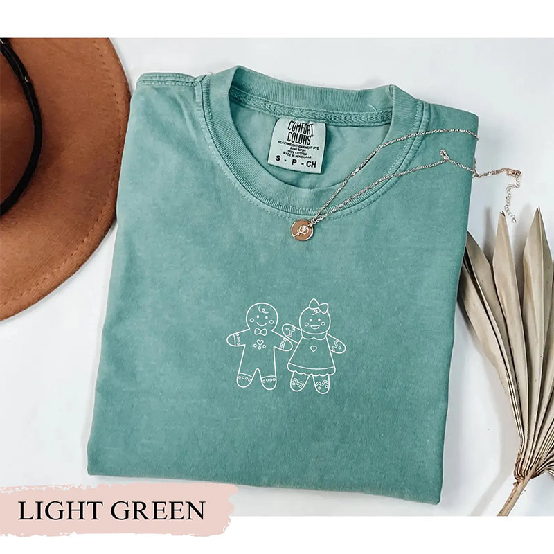 Christmas Gingerbread Couple Comfort Colors tee Christmas Gingerbread Couple Comfort Colors tee