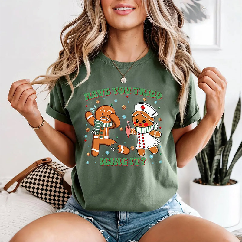 Have You Tried Icing It Funny Gingerbread Xmas Comfort Colors Tee Have You Tried Icing It Funny Gingerbread Xmas Comfort Colors Tee