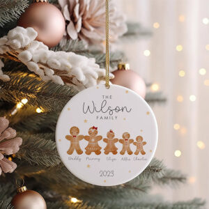 Personalised Gingerbread Family Christmas 2025 Ornament Personalised Gingerbread Family Christmas 2025 Ornament