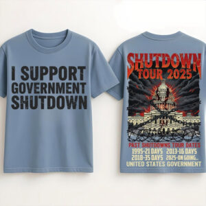 Shutdown Tour 2025 Political Protest Comfort Colors Tee