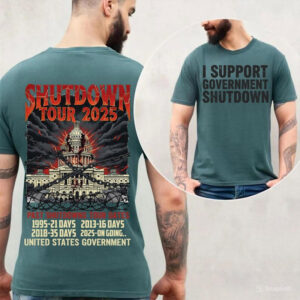 Shutdown Tour 2025 Political Protest Comfort Colors Tee