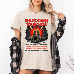 Shutdown Tour 2025 US Capitol Political Comfort Colors Tee