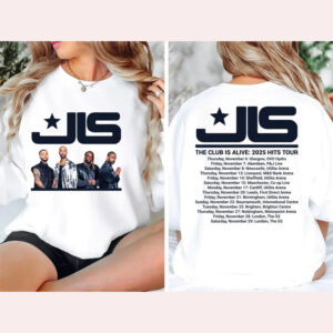 JLS The Club Is Alive 2025 Tour 2-sided Shirt