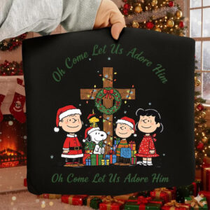 Let Us Adore Him Snoopy Christmas Shirt