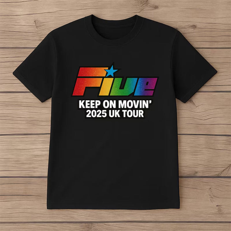 Five Boy Keep On Movin Tour 2025 Fan Shirt Five Boy Keep On Movin Tour 2025 Fan Shirt