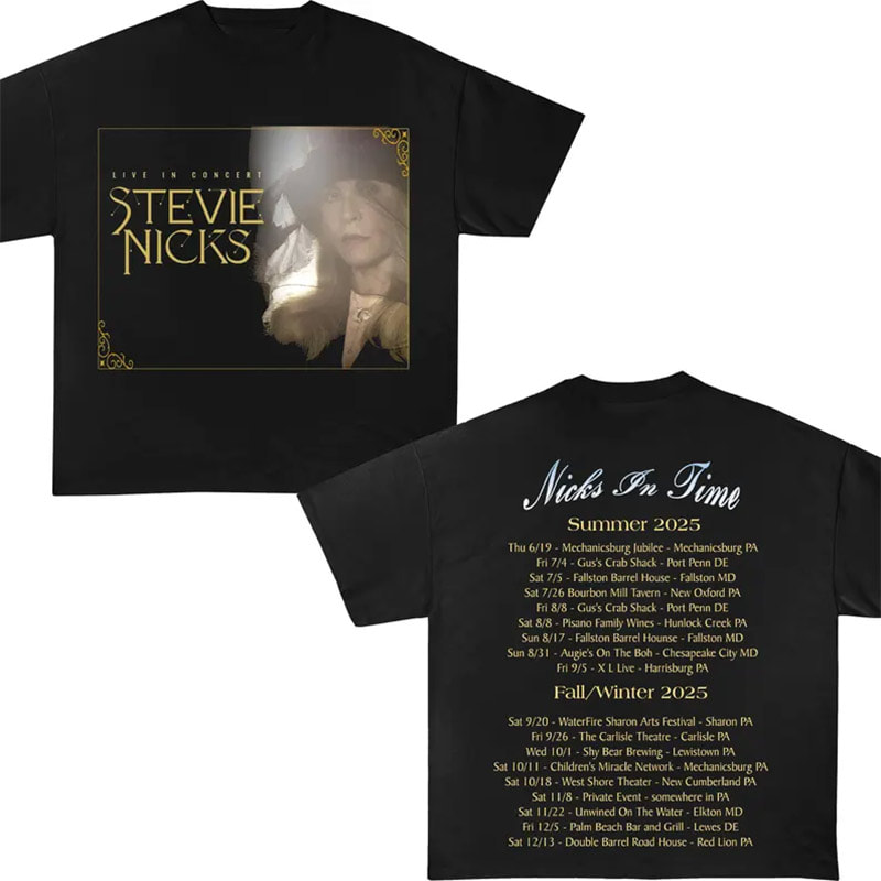 Live In Concert Stevie Nicks Tour 2025 Fan Shirt Live In Concert Stevie Nicks Tour 2025 Fan Shirt