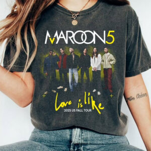 Love Is Like US Fall Tour Comfort Colors Tee, Maroon 5 Tour Merch 1 PersonalizedShirts.net