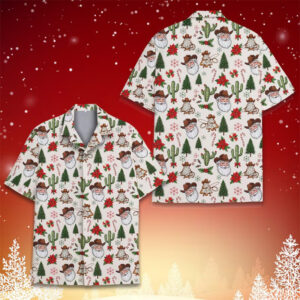 Cowboy Santa Christmas Western Hawaiian Shirt