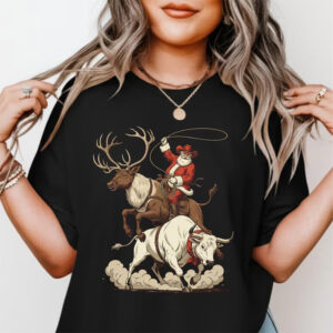 Cowboy Snowflake Santa’s Coming To Town Shirt