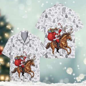 Santa Howdy Christmas, Cowboy Santa Hawaii Shirt