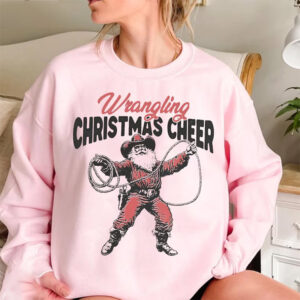 Wrangling Christmas Cheer Cowboy Santa Shirt 3 PersonalizedShirts.net