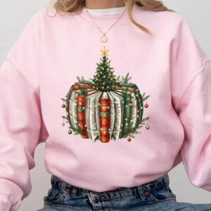 Book Christmas Tree Literary Xmas Shirt