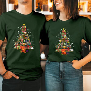 Bookmas Books Librarian Merry Xmas Shirt