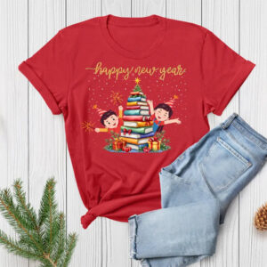 Christmas Book Tree, Bookworm Winter Tee