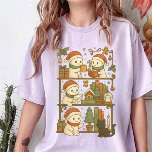 Christmas Ghost Bookshelf All Booked For Christmas Comfort Colors Tee Christmas Ghost Bookshelf All Booked For Christmas Comfort Colors Tee