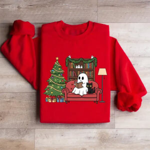 Cute Ghost Reading Christmas, Book Lovers Shirt Cute Ghost Reading Christmas, Book Lovers Shirt