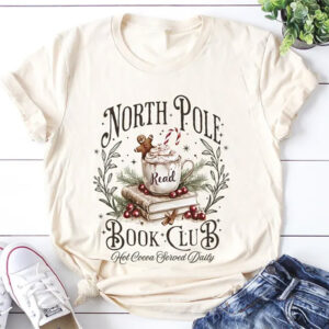 Funny North Pole Book Club, Bookish Christmas Shirt Funny North Pole Book Club, Bookish Christmas Shirt