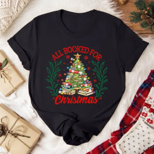Xmas Book Tree Book Lovers Holiday T shirt PersonalizedShirts.net