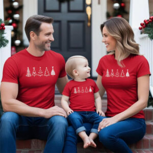 Christmas Tree Matching Family Xmas Shirts