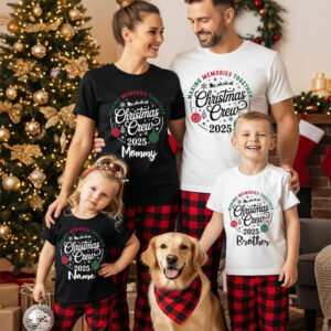 Custom Christmas Crew 2025 Holiday Family Group Shirt