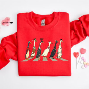 Christmas Ducks Abbey Road Funny Christmas Shirt