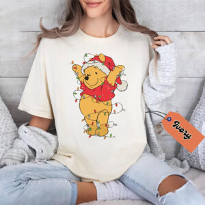 Christmas Winnie The Pooh Lights Comfort Colors Shirt