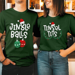 Jingle Balls And Tinsel Tits Funny Couple Xmas Shirt