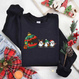 Pacman Christmas Ghost Cute Holiday Shirt 1 PersonalizedShirts.net