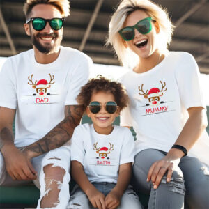 Personalized Reindeer Christmas Matching Family Xmas Shirts Personalized Reindeer Christmas Matching Family Xmas Shirts