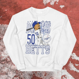 Mookie Betts Los Angeles Dodgers Caricature Player T-shirt