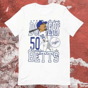 Mookie Betts Los Angeles Dodgers Caricature Player T shirt 2