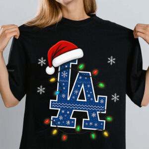 Christmas Light Blub LA Baseball Champs Shirt 2 PersonalizedShirts.net