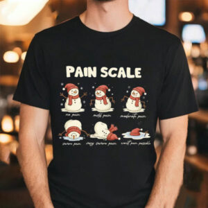 Pain Scale Funny Snowman Christmas Winter Holiday Xmas Shirt