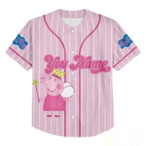 Personalized Cute Peppa Pig Baseball Jersey