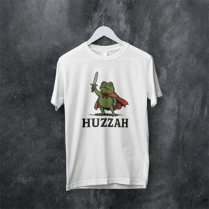 Huzzah Knight Frog, Humor Medieval Frog Meme Shirt 2 PersonalizedShirts.net