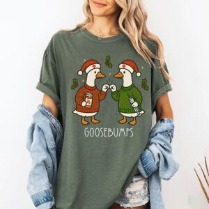 Christmas Goosebumps Nurse Silly Goose Comfort Colors Shirt