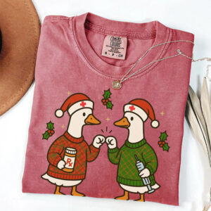 Christmas Goosebumps Nurse Silly Goose Comfort Colors Shirt PersonalizedShirts.net