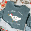 Funny Christmas Goose, Festive Goose On The Loose Shirt