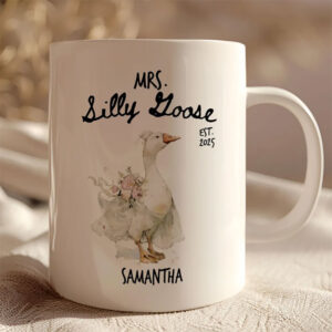 Personalized Wedding Couple Mr Mrs Silly Goose Mug