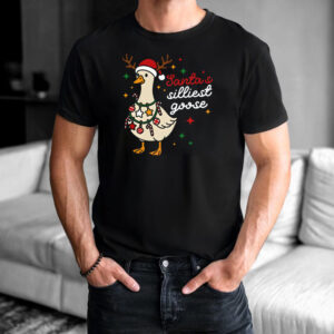 Santa Silly Goose Duck Christmas Shirt