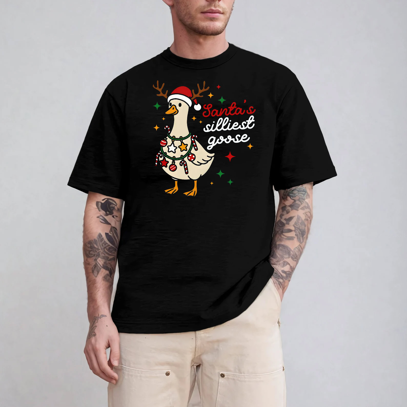 Santa Silly Goose Duck Christmas Shirt Santa Silly Goose Duck Christmas Shirt
