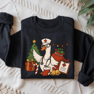 Silly Goose Nurse Christmas Shirt