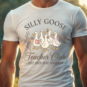 Silly Goose Teacher Club, Just Over Here Wingin’ It Shirt